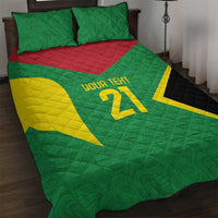 Golden Jaguars Fan Pride Custom Quilt Bed Set Support Green Gold and Glory - Wonder Print Shop