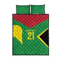 Golden Jaguars Fan Pride Custom Quilt Bed Set Support Green Gold and Glory - Wonder Print Shop