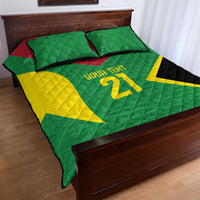 Golden Jaguars Fan Pride Custom Quilt Bed Set Support Green Gold and Glory - Wonder Print Shop