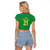 Golden Jaguars Fan Pride Custom Raglan Cropped T Shirt Support Green Gold and Glory - Wonder Print Shop