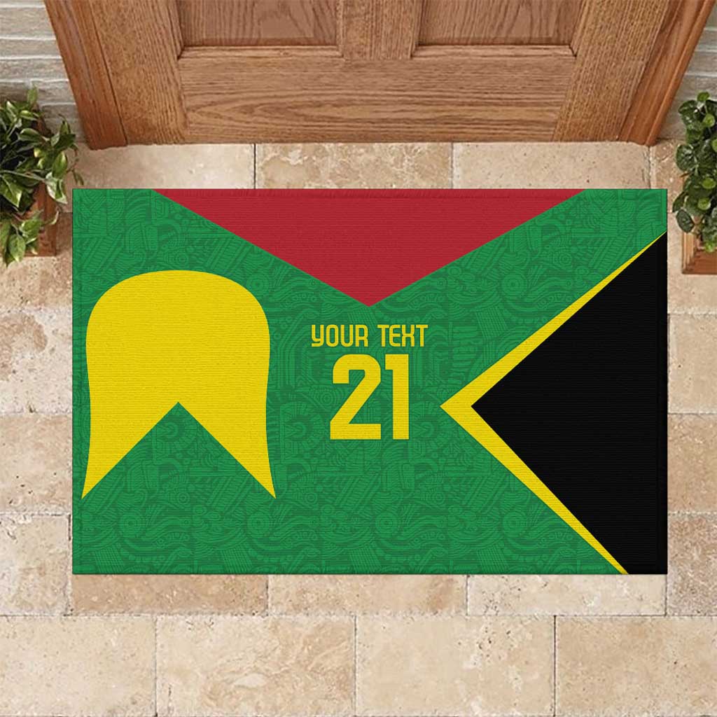 Golden Jaguars Fan Pride Custom Rubber Doormat Support Green Gold and Glory - Wonder Print Shop