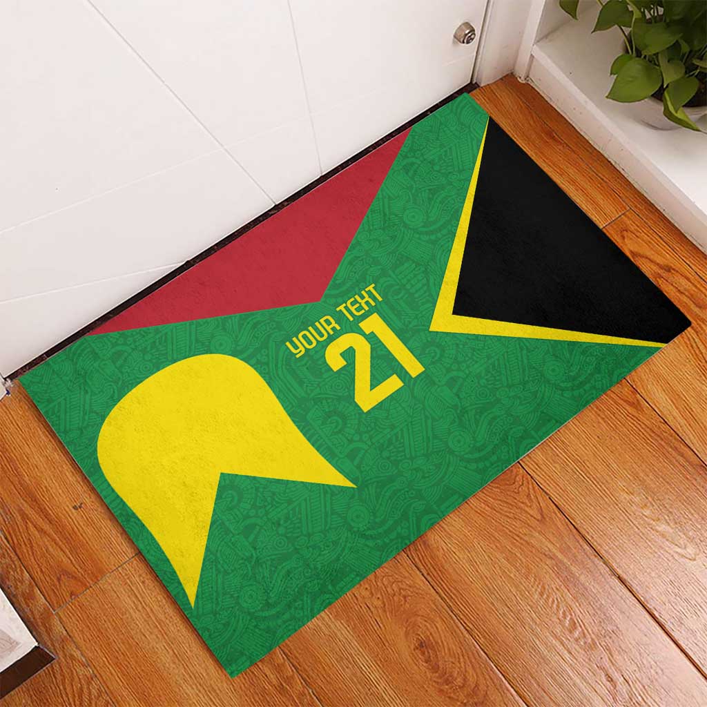 Golden Jaguars Fan Pride Custom Rubber Doormat Support Green Gold and Glory - Wonder Print Shop
