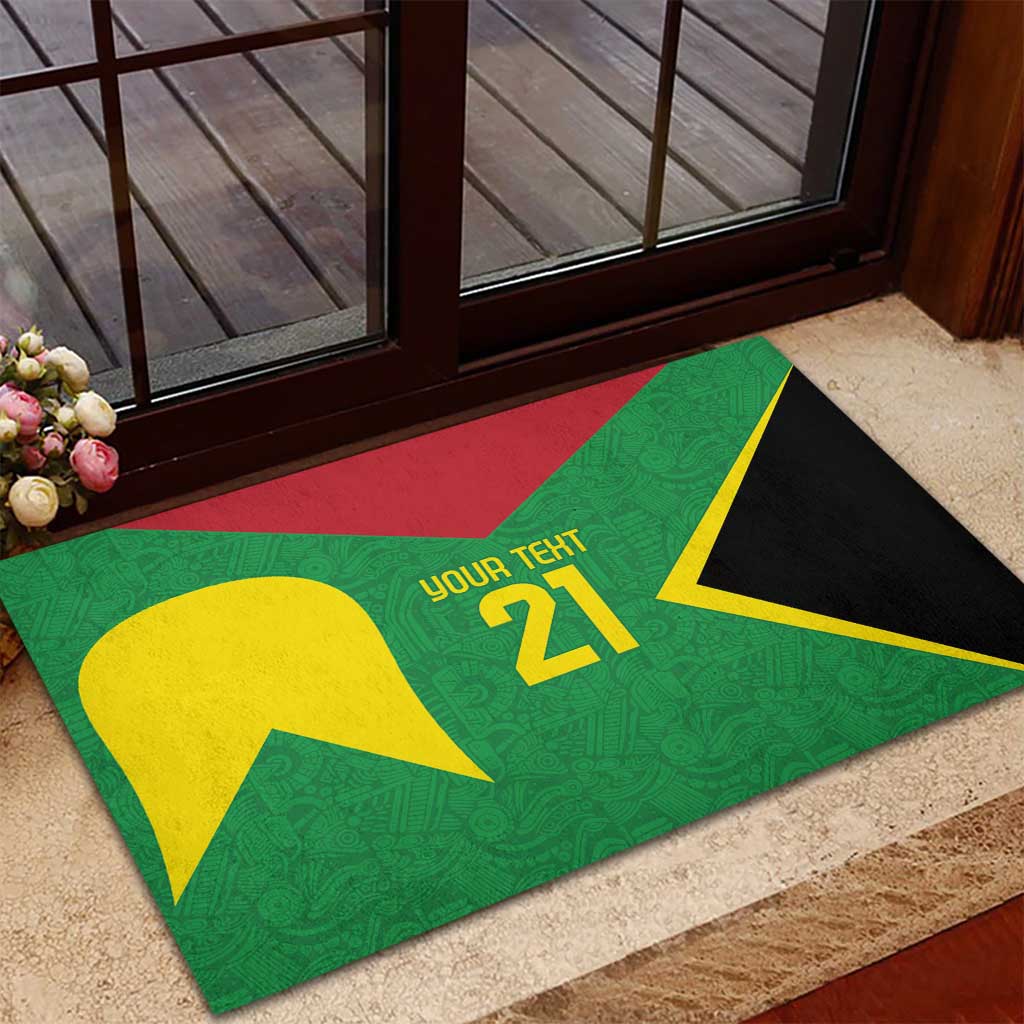 Golden Jaguars Fan Pride Custom Rubber Doormat Support Green Gold and Glory - Wonder Print Shop