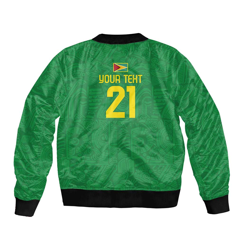 Golden Jaguars Fan Pride Custom Sleeve Zip Bomber Jacket Support Green Gold and Glory - Wonder Print Shop