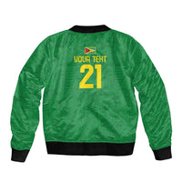 Golden Jaguars Fan Pride Custom Sleeve Zip Bomber Jacket Support Green Gold and Glory - Wonder Print Shop