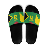 Golden Jaguars Fan Pride Custom Slide Sandals Support Green Gold and Glory - Wonder Print Shop