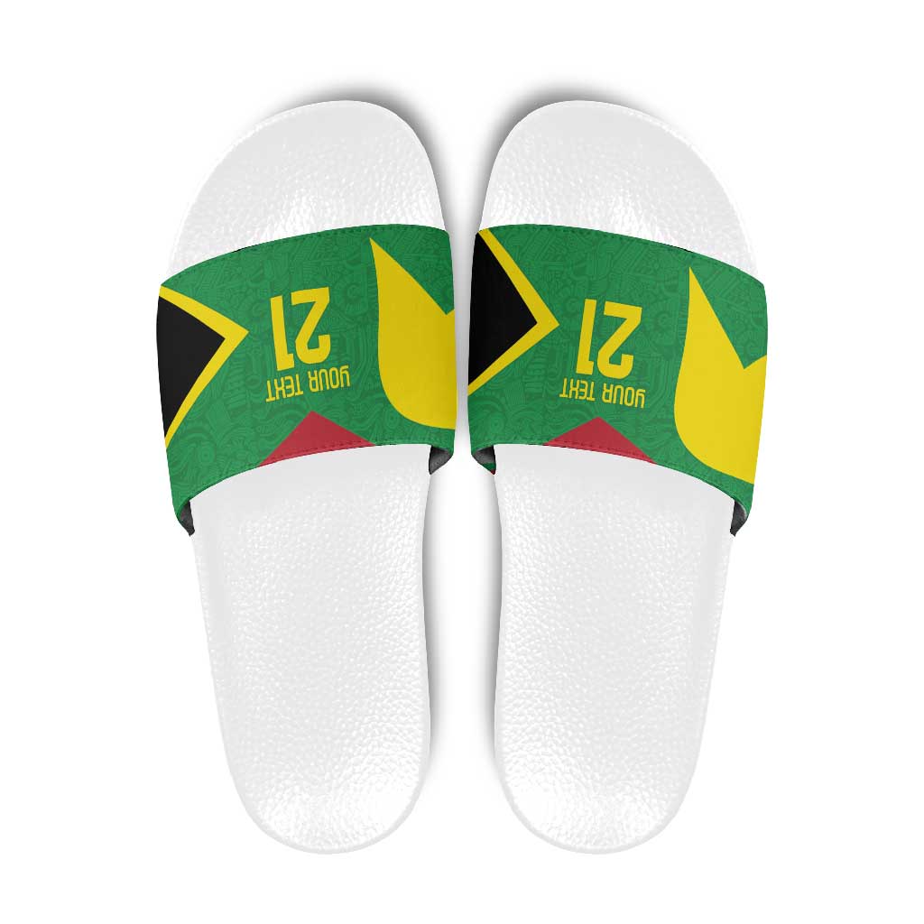 Golden Jaguars Fan Pride Custom Slide Sandals Support Green Gold and Glory - Wonder Print Shop