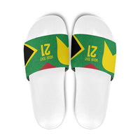 Golden Jaguars Fan Pride Custom Slide Sandals Support Green Gold and Glory - Wonder Print Shop