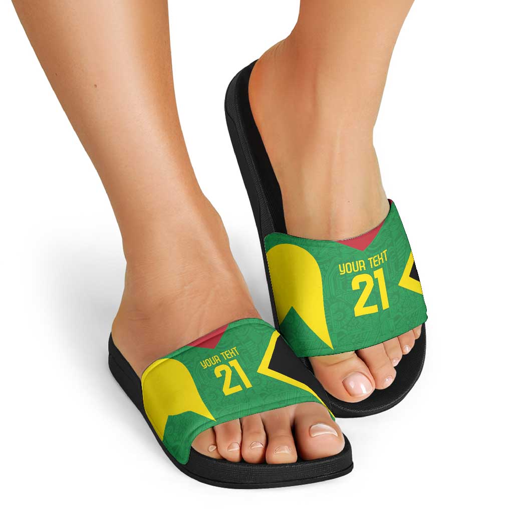Golden Jaguars Fan Pride Custom Slide Sandals Support Green Gold and Glory - Wonder Print Shop