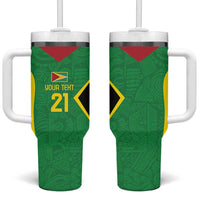 Golden Jaguars Fan Pride Custom Tumbler With Handle Support Green Gold and Glory - Wonder Print Shop