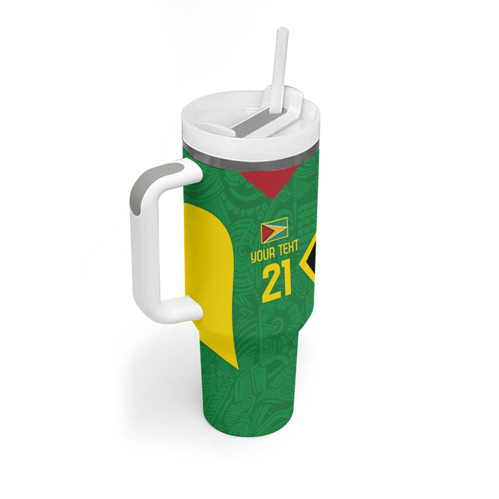 Golden Jaguars Fan Pride Custom Tumbler With Handle Support Green Gold and Glory - Wonder Print Shop