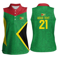 Golden Jaguars Fan Pride Custom Women Sleeveless Polo Shirt Support Green Gold and Glory - Wonder Print Shop