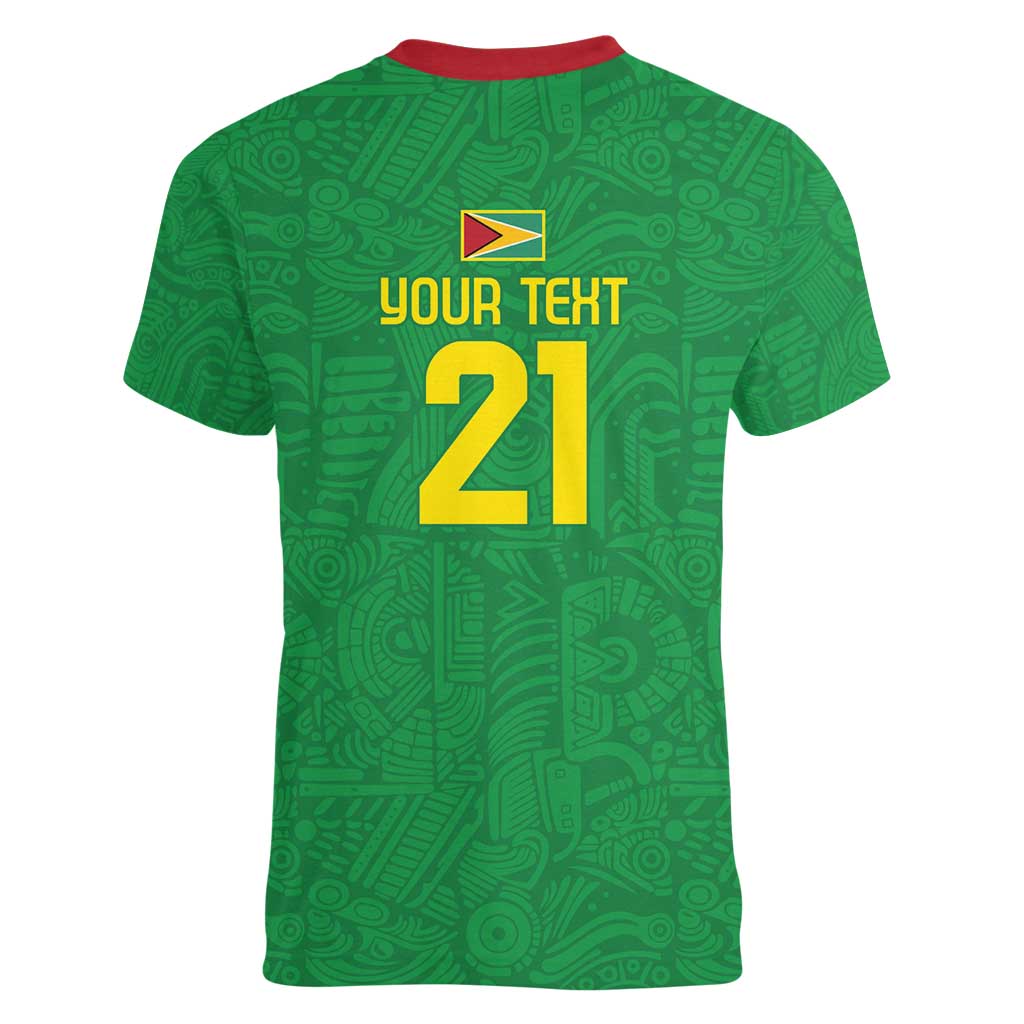 Golden Jaguars Fan Pride Custom Women V-Neck T-Shirt Support Green Gold and Glory - Wonder Print Shop