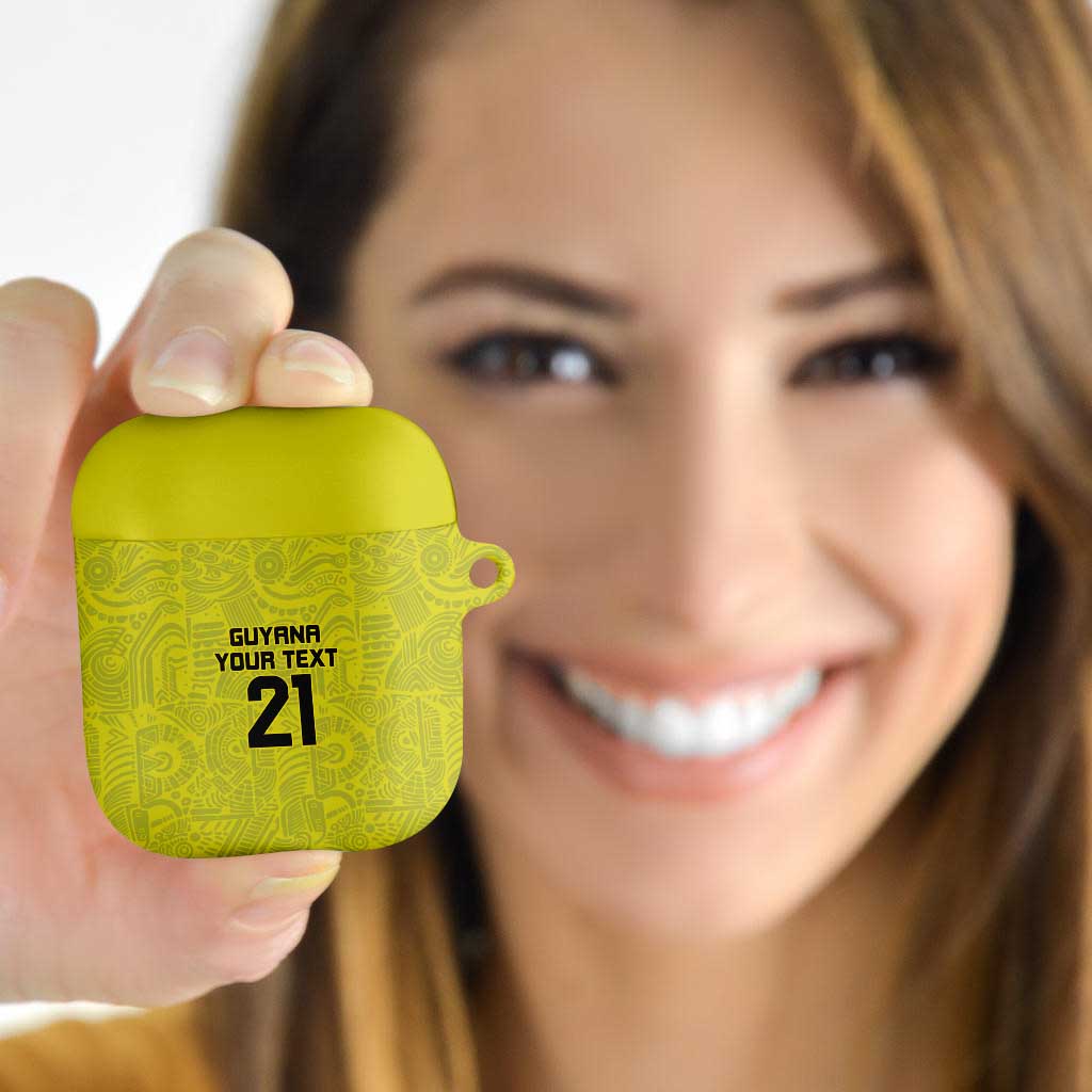 Golden Jaguars Football Custom AirPods Case Proud of Guyana - Wonder Print Shop