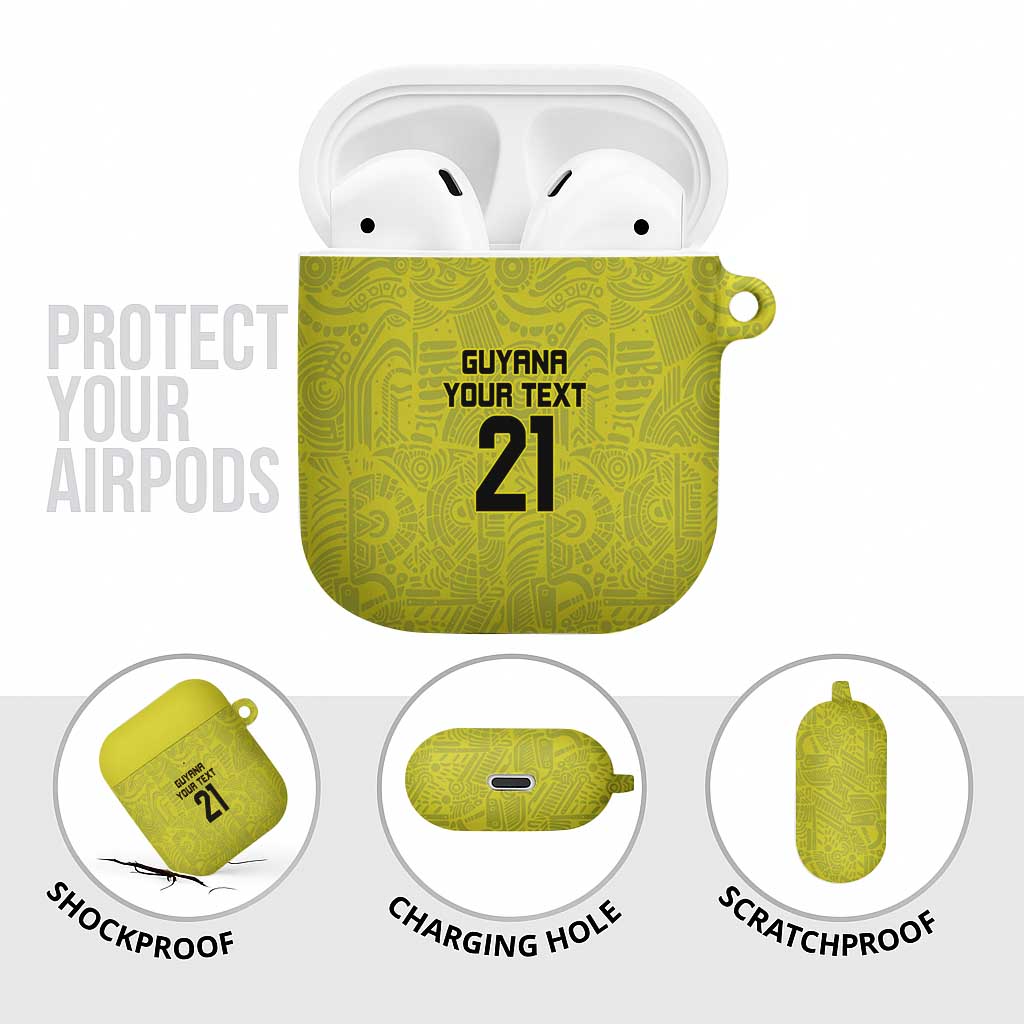 Golden Jaguars Football Custom AirPods Case Proud of Guyana - Wonder Print Shop