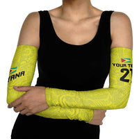 Golden Jaguars Football Custom Arm Sleeves Proud of Guyana - Wonder Print Shop