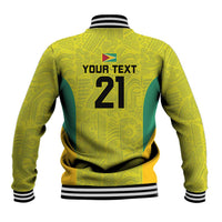 Golden Jaguars Football Custom Baseball Jacket Proud of Guyana - Wonder Print Shop