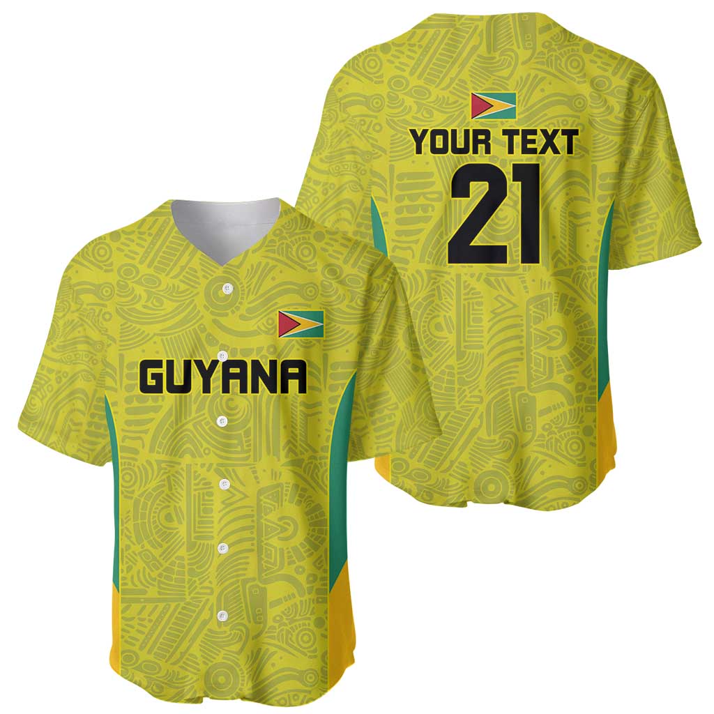 Golden Jaguars Football Custom Baseball Jersey Proud of Guyana - Wonder Print Shop