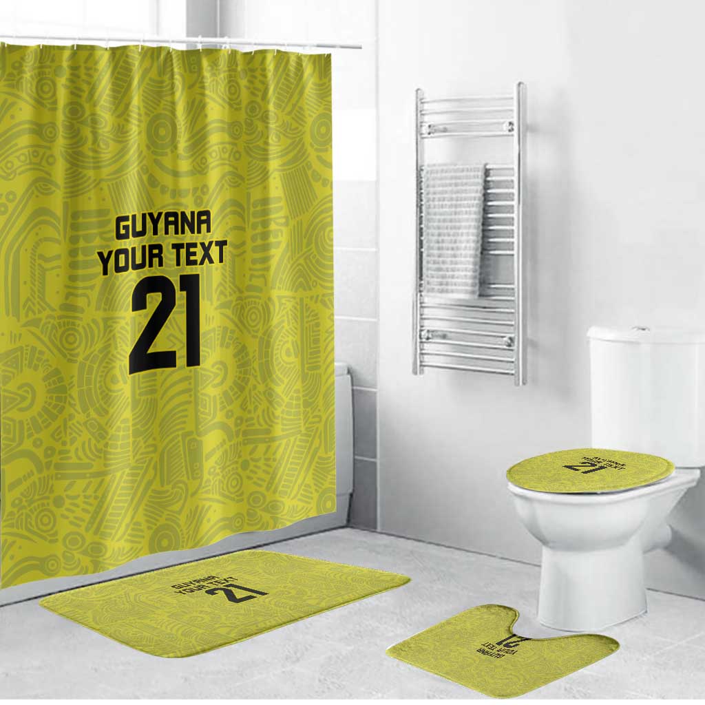 Golden Jaguars Football Custom Bathroom Set Proud of Guyana - Wonder Print Shop