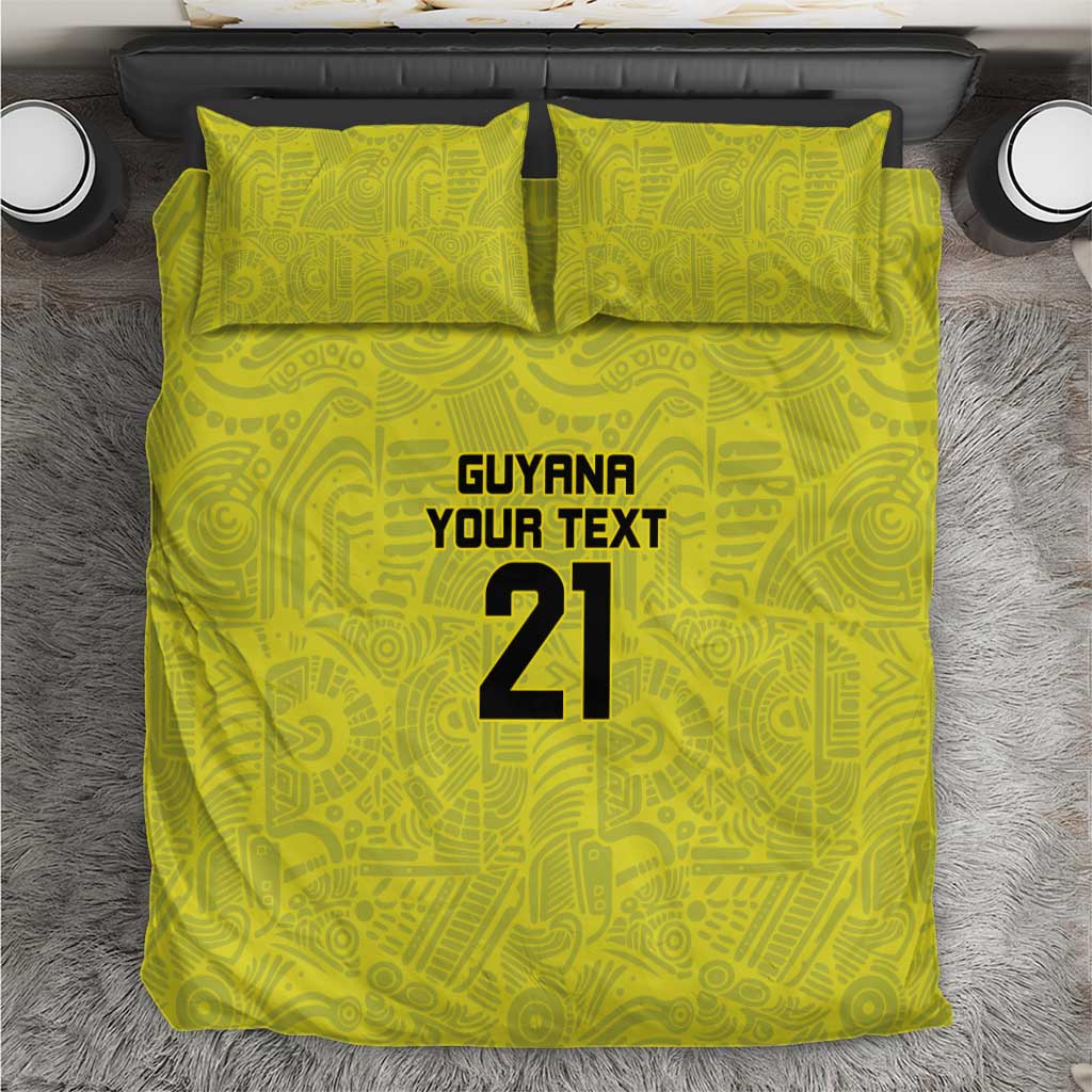 Golden Jaguars Football Custom Bedding Set Proud of Guyana - Wonder Print Shop