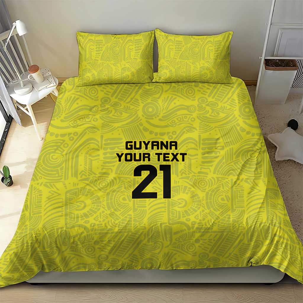 Golden Jaguars Football Custom Bedding Set Proud of Guyana - Wonder Print Shop