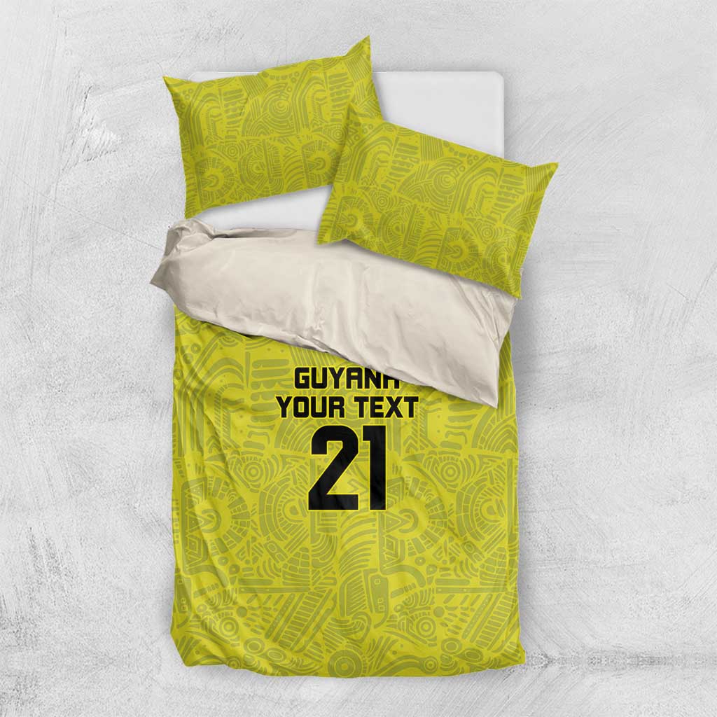 Golden Jaguars Football Custom Bedding Set Proud of Guyana - Wonder Print Shop