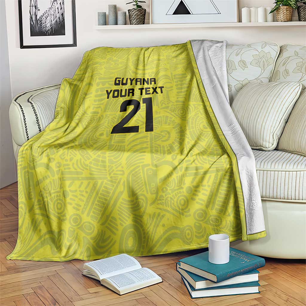 Golden Jaguars Football Custom Blanket Proud of Guyana - Wonder Print Shop