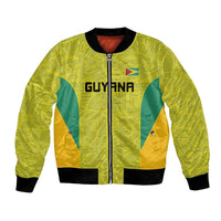 Golden Jaguars Football Custom Bomber Jacket Proud of Guyana - Wonder Print Shop