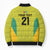 Golden Jaguars Football Custom Bomber Puffer Jacket Proud of Guyana - Wonder Print Shop