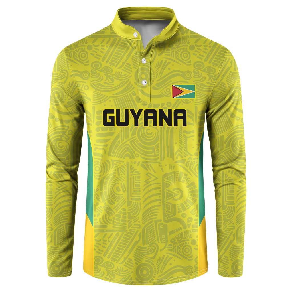 Golden Jaguars Football Custom Button Sweatshirt Proud of Guyana - Wonder Print Shop