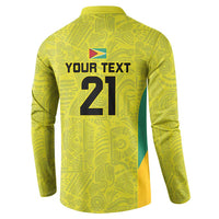 Golden Jaguars Football Custom Button Sweatshirt Proud of Guyana - Wonder Print Shop