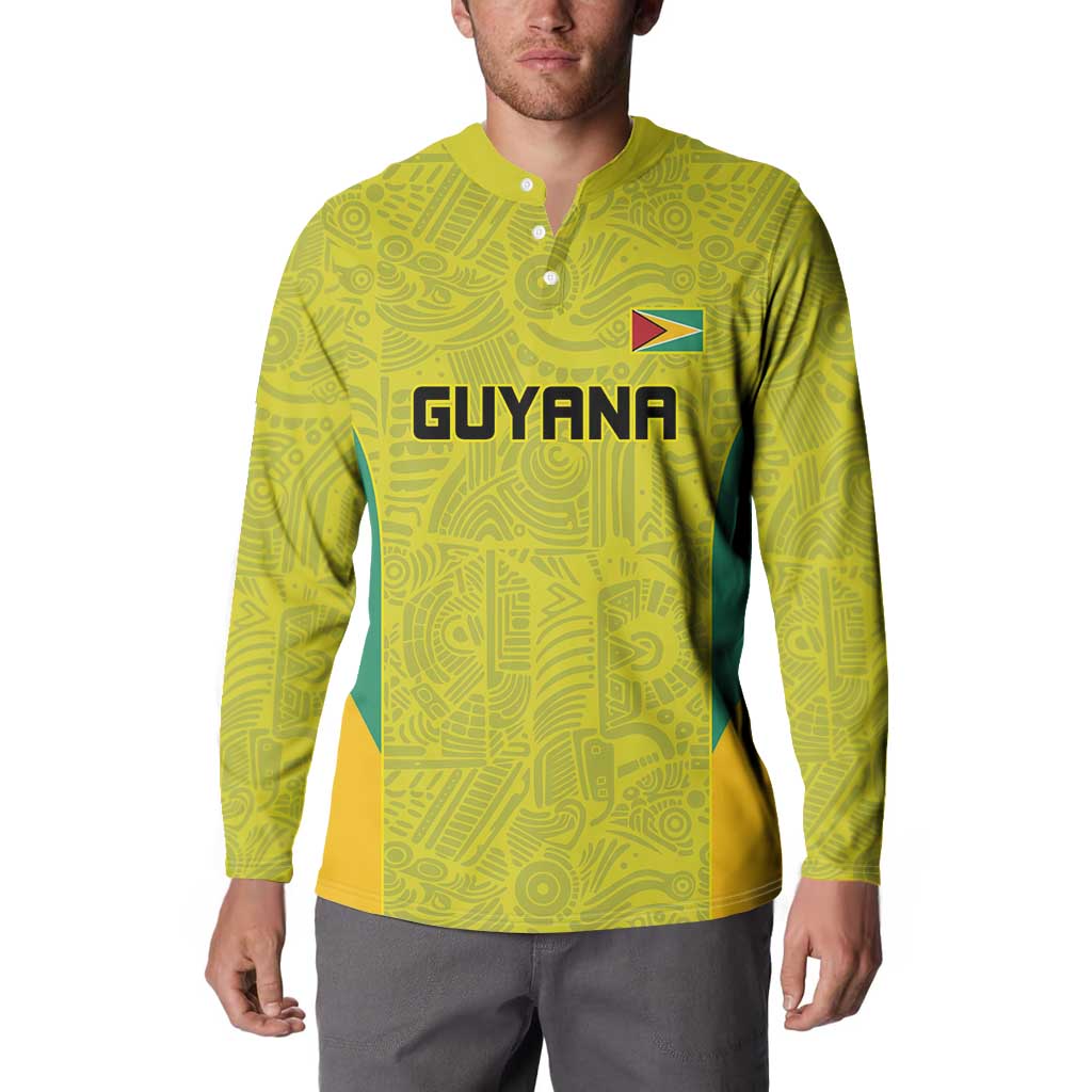 Golden Jaguars Football Custom Button Sweatshirt Proud of Guyana - Wonder Print Shop