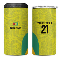 Golden Jaguars Football Custom 4 in 1 Can Cooler Tumbler Proud of Guyana - Wonder Print Shop