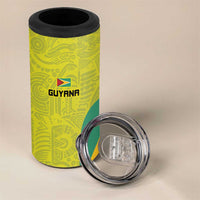 Golden Jaguars Football Custom 4 in 1 Can Cooler Tumbler Proud of Guyana - Wonder Print Shop