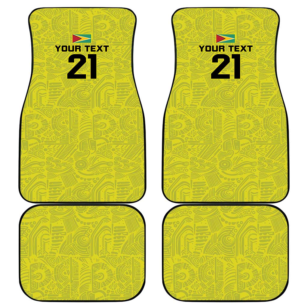 Golden Jaguars Football Custom Car Mats Proud of Guyana - Wonder Print Shop