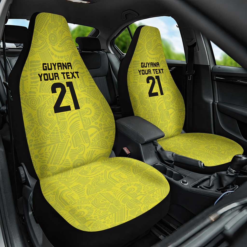Golden Jaguars Football Custom Car Seat Cover Proud of Guyana - Wonder Print Shop