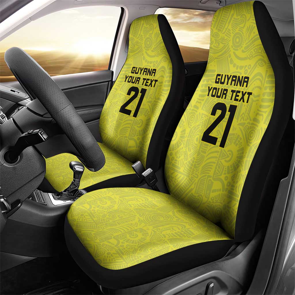Golden Jaguars Football Custom Car Seat Cover Proud of Guyana - Wonder Print Shop