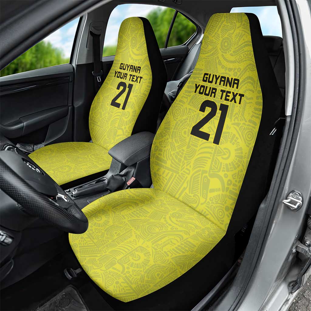 Golden Jaguars Football Custom Car Seat Cover Proud of Guyana - Wonder Print Shop