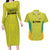 Golden Jaguars Football Custom Couples Matching Long Sleeve Bodycon Dress and Hawaiian Shirt Proud of Guyana - Wonder Print Shop