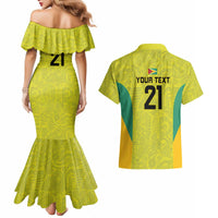 Golden Jaguars Football Custom Couples Matching Mermaid Dress and Hawaiian Shirt Proud of Guyana - Wonder Print Shop