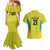 Golden Jaguars Football Custom Couples Matching Mermaid Dress and Hawaiian Shirt Proud of Guyana - Wonder Print Shop