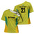 Golden Jaguars Football Custom Cross Shoulder Shirt Proud of Guyana - Wonder Print Shop
