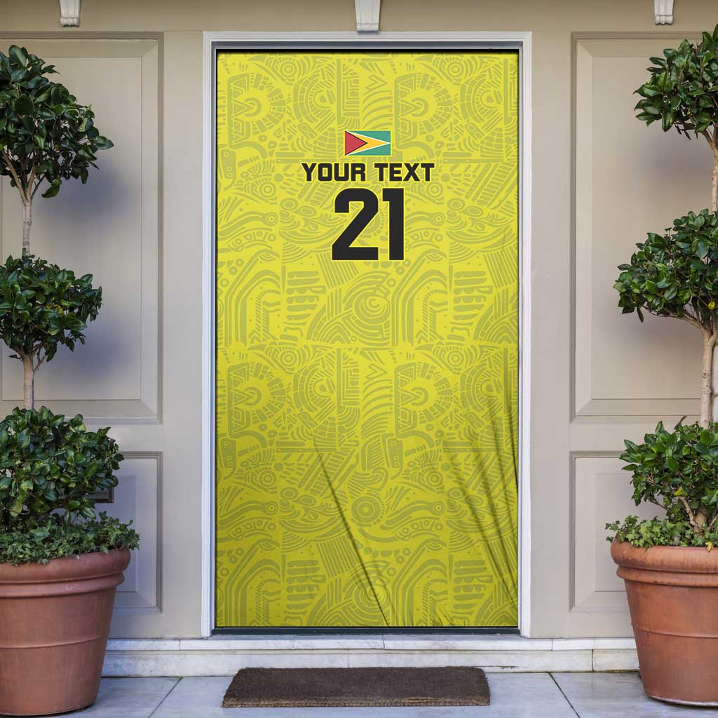 Golden Jaguars Football Custom Door Cover Proud of Guyana - Wonder Print Shop