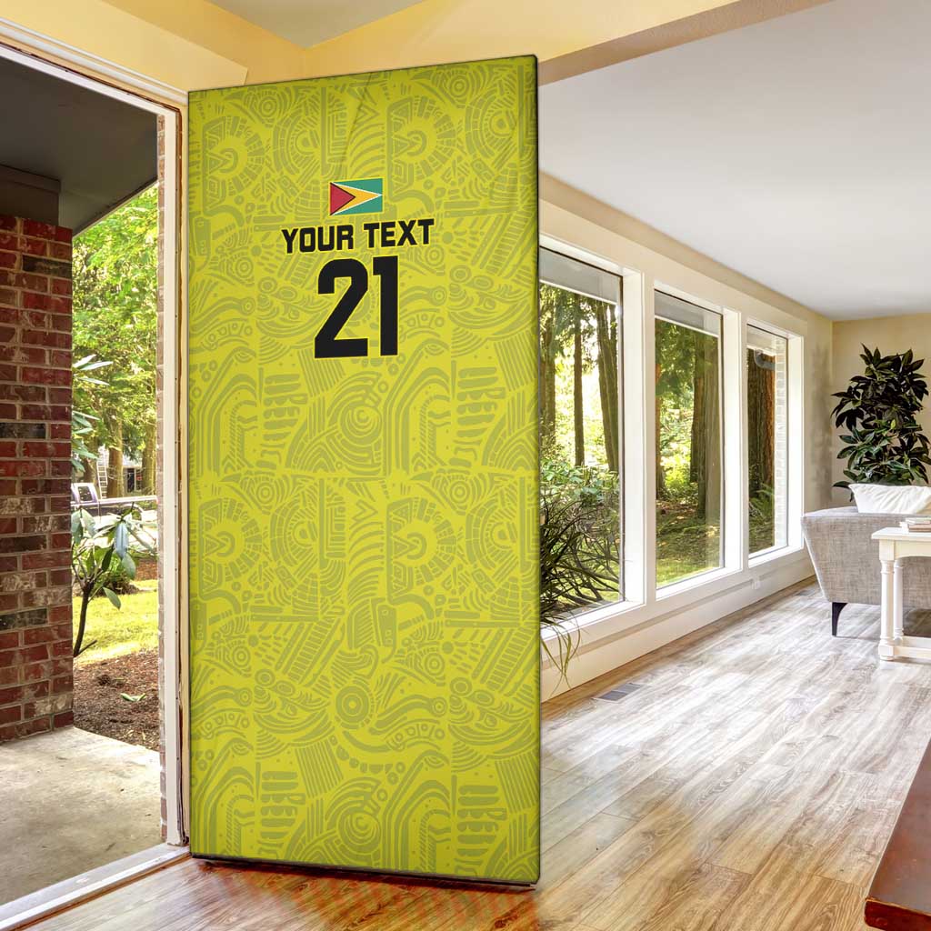 Golden Jaguars Football Custom Door Cover Proud of Guyana - Wonder Print Shop