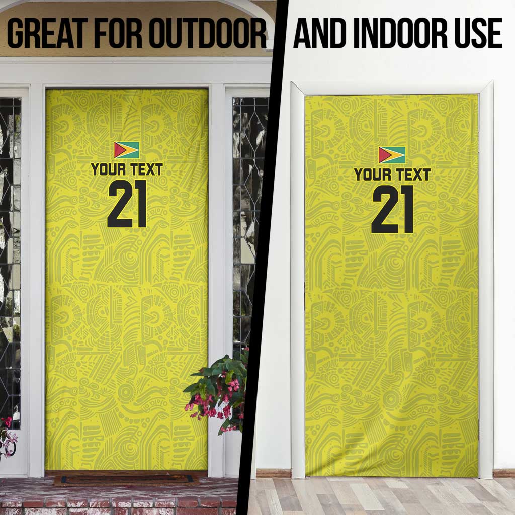 Golden Jaguars Football Custom Door Cover Proud of Guyana - Wonder Print Shop