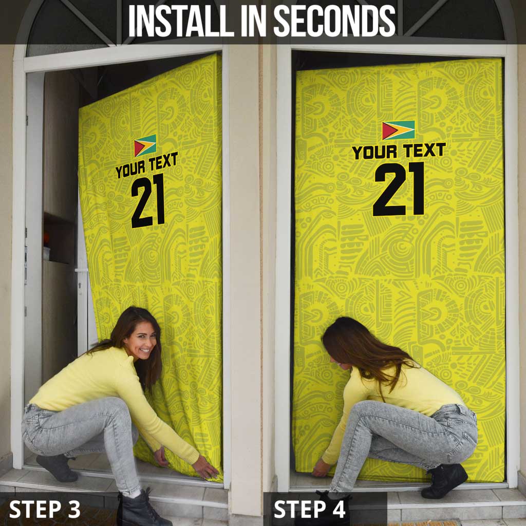 Golden Jaguars Football Custom Door Cover Proud of Guyana - Wonder Print Shop