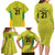 Golden Jaguars Football Custom Family Matching Long Sleeve Bodycon Dress and Hawaiian Shirt Proud of Guyana - Wonder Print Shop