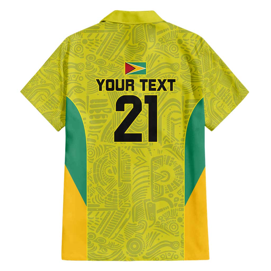 Golden Jaguars Football Custom Family Matching Long Sleeve Bodycon Dress and Hawaiian Shirt Proud of Guyana - Wonder Print Shop