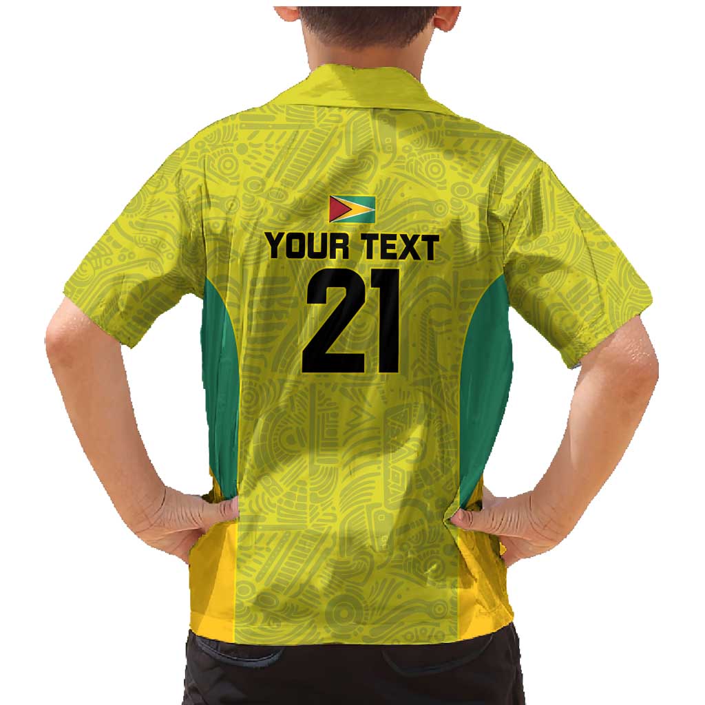 Golden Jaguars Football Custom Family Matching Mermaid Dress and Hawaiian Shirt Proud of Guyana - Wonder Print Shop