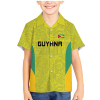 Golden Jaguars Football Custom Family Matching Mermaid Dress and Hawaiian Shirt Proud of Guyana - Wonder Print Shop